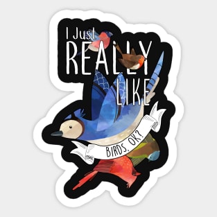 I Just Really Like Birds, OK? Sticker